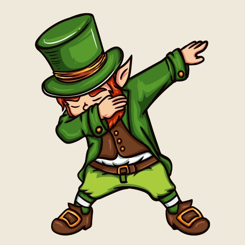 Tanzender Kobold St. Patrick's Day irisch