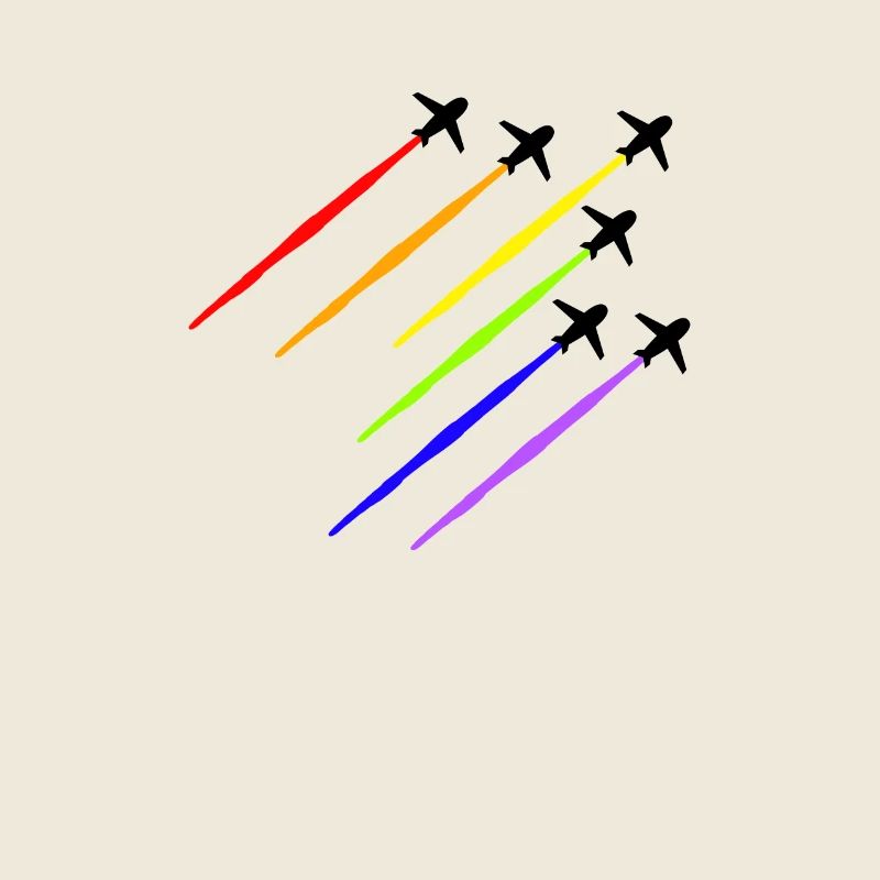 Regenbogen Flugzeug