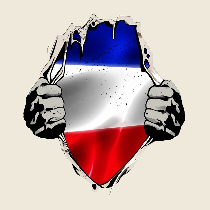 Drapeau rouge bleu-blanc