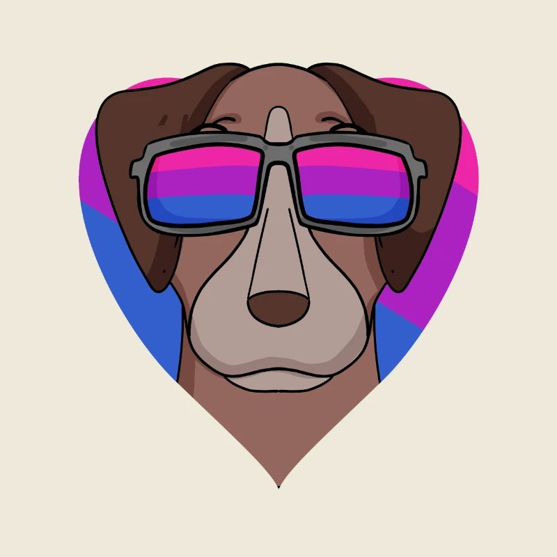 Bisexual Pointer Dog - Dog with Glasses