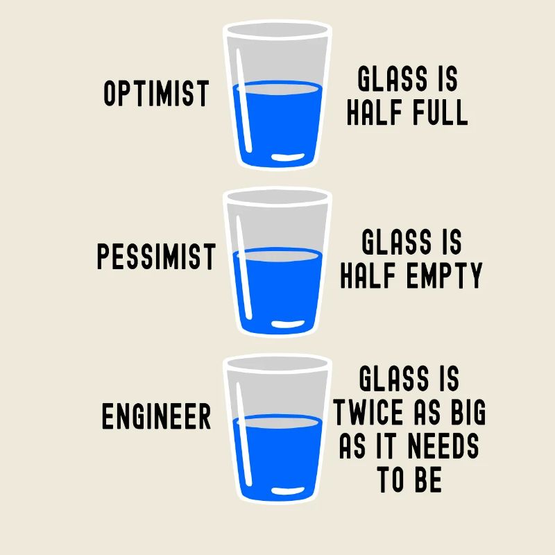 Engineer Glass Half Full Half Empty Funny Engineer