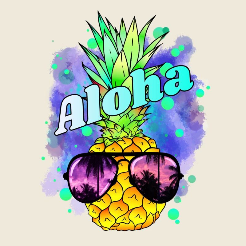 Pineapple Aloha Colorful