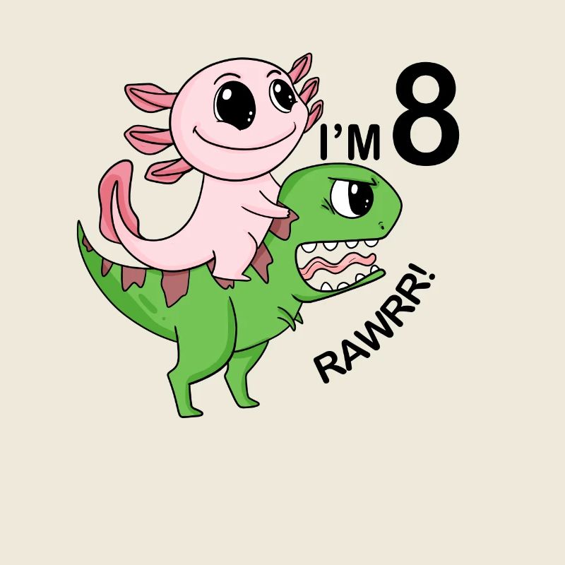 8th birthday motif - 8 years gift