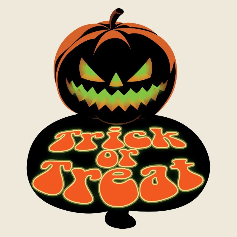 Gruseliges Kürbisgesicht Süßes oder Saures Halloween Outfit