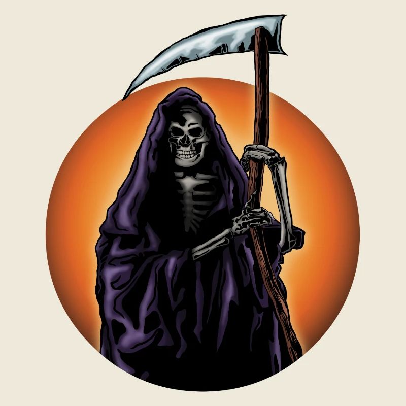 Horror Death Scythe Scary Skeleton Halloween Gift