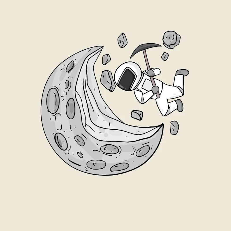 Croissant de Lune des astronautes