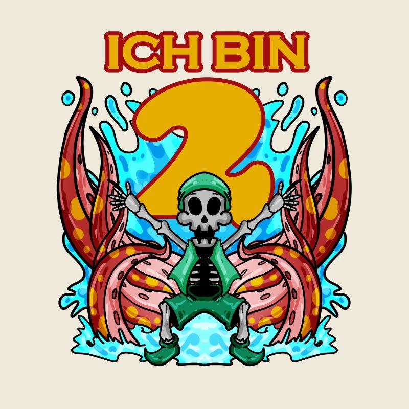 Kinder 2.Geburtstag ich bin 2 Jahre Junge Pirat