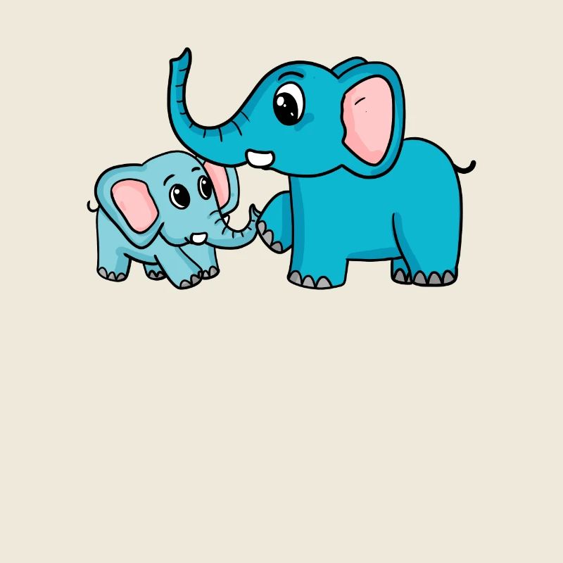Elefant mit Baby Elefant