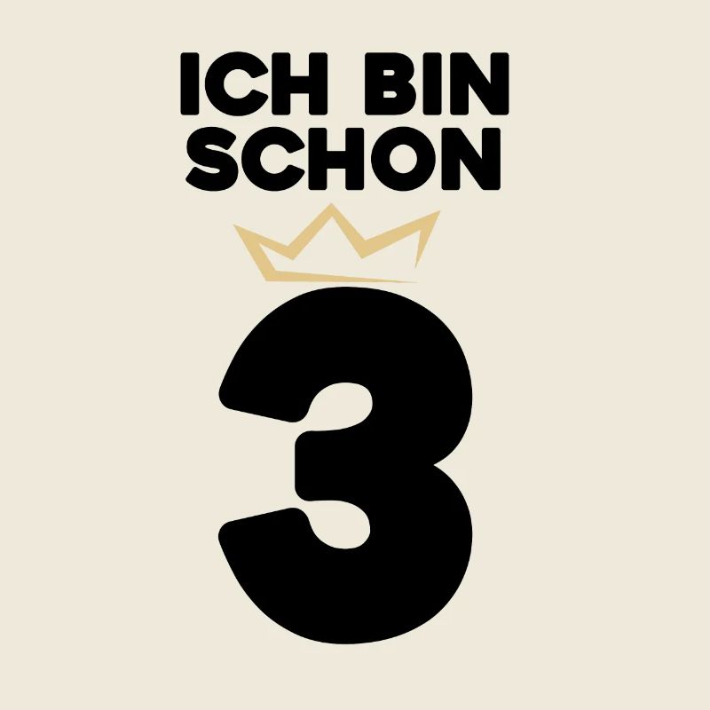 3 Geburtstag - 3 Jahre mit Krone