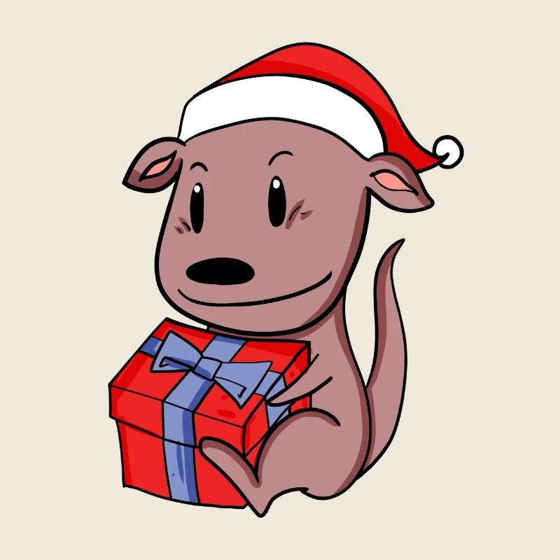 Noël Kangourou Bébé avec Cadeau