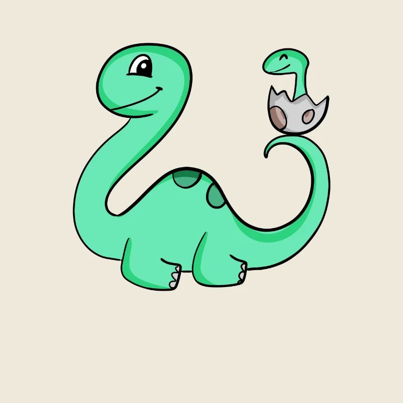 Dinosaur with baby dinosaur
