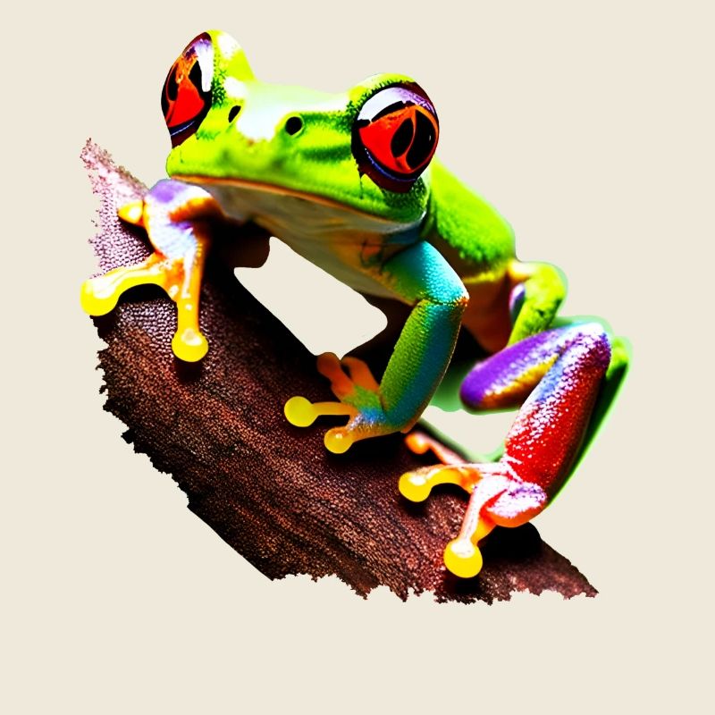 Red eyes tree frog on branch