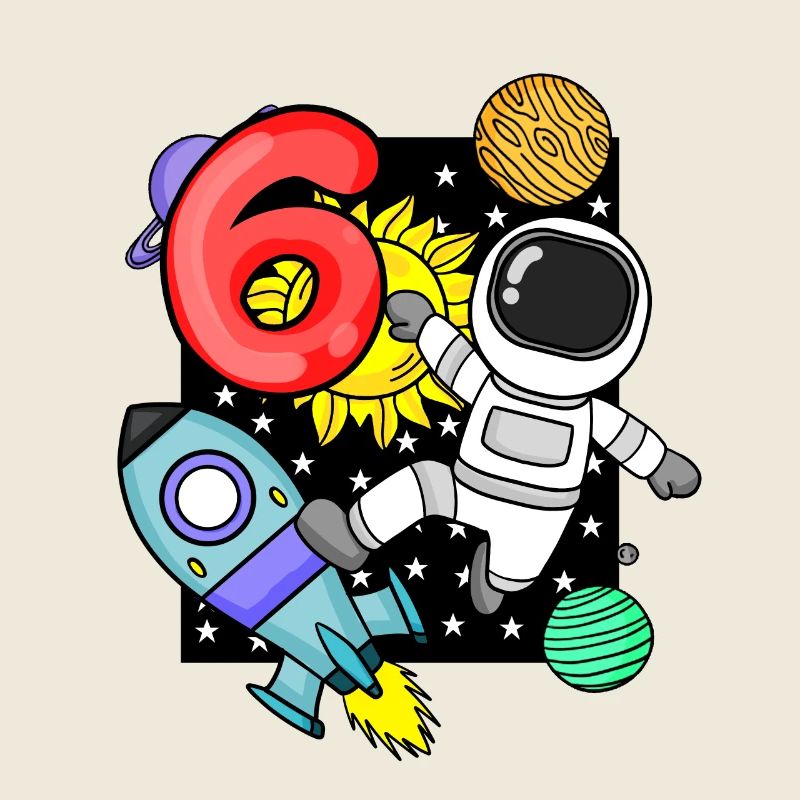 6e anniversaire - 6 ans Jeune astronaute