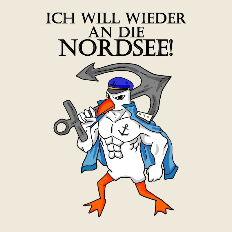 Nordsee Plattdeutsch Spruch Moin Möwe Anker