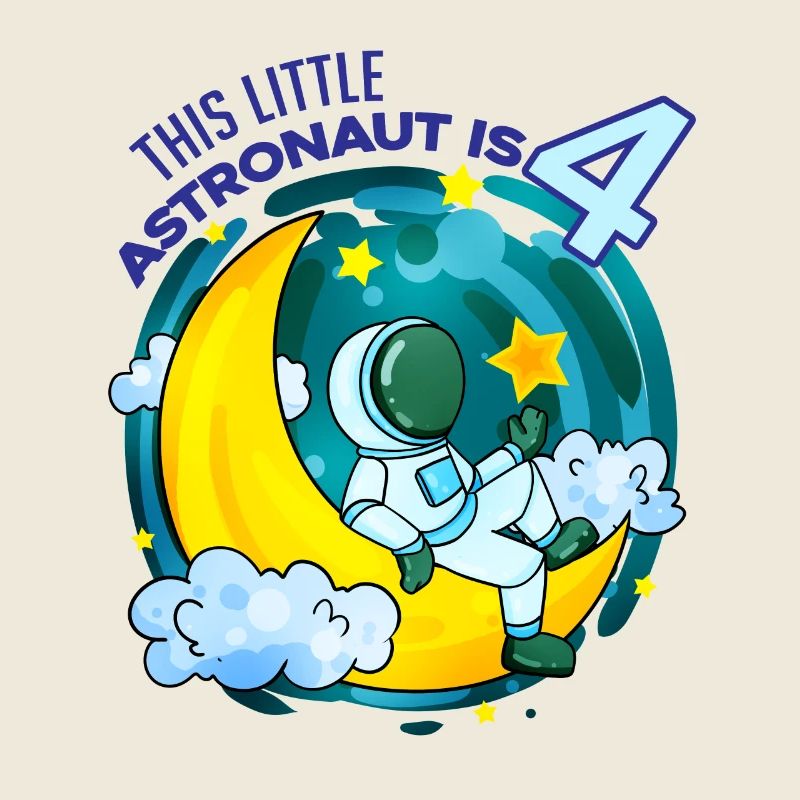 4e anniversaire - Cadeau de garçon astronaute de 4 ans