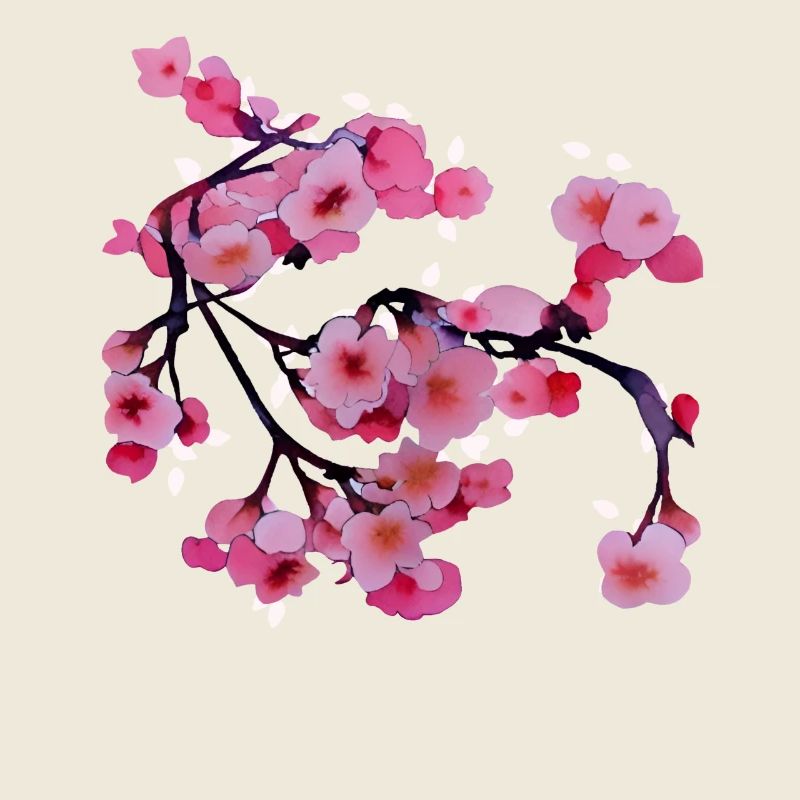 Branche de cerisier en fleurs de cerisier sakura japonais