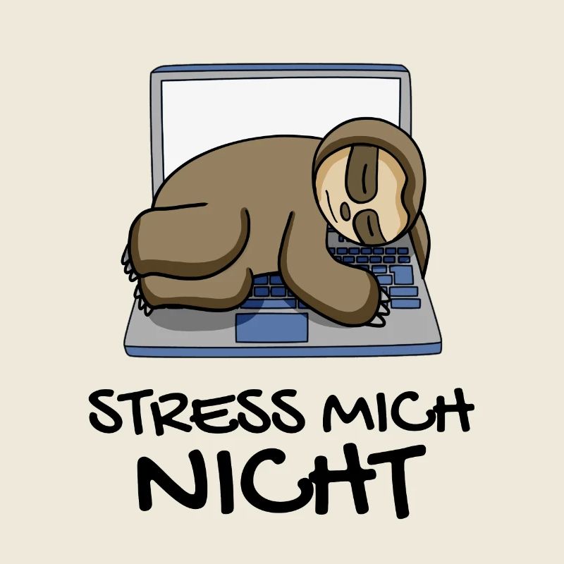 Faultier schlafen Spruch lustig Faul