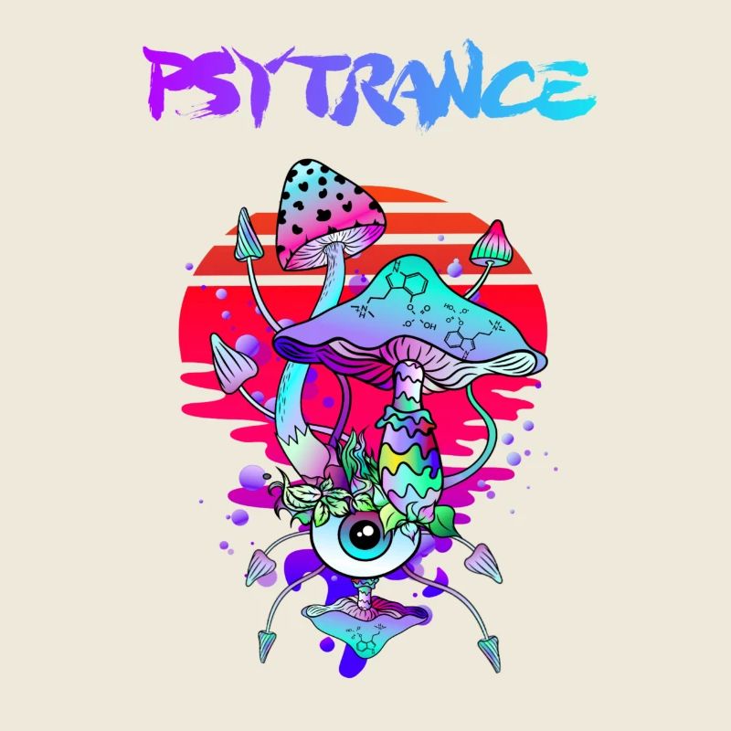 Psytrance Psychedelic Magic Mushrooms