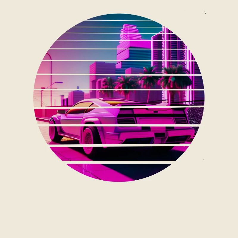 Retro Wave Sport 80s Vaporwave Sunset