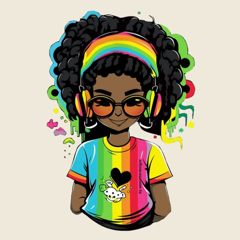 Pull reggae lumineux avec motif arc-en-ciel