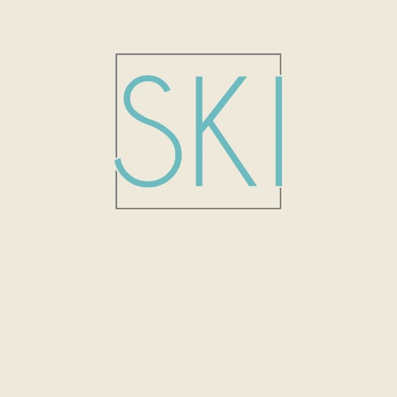 Ski Schriftzug