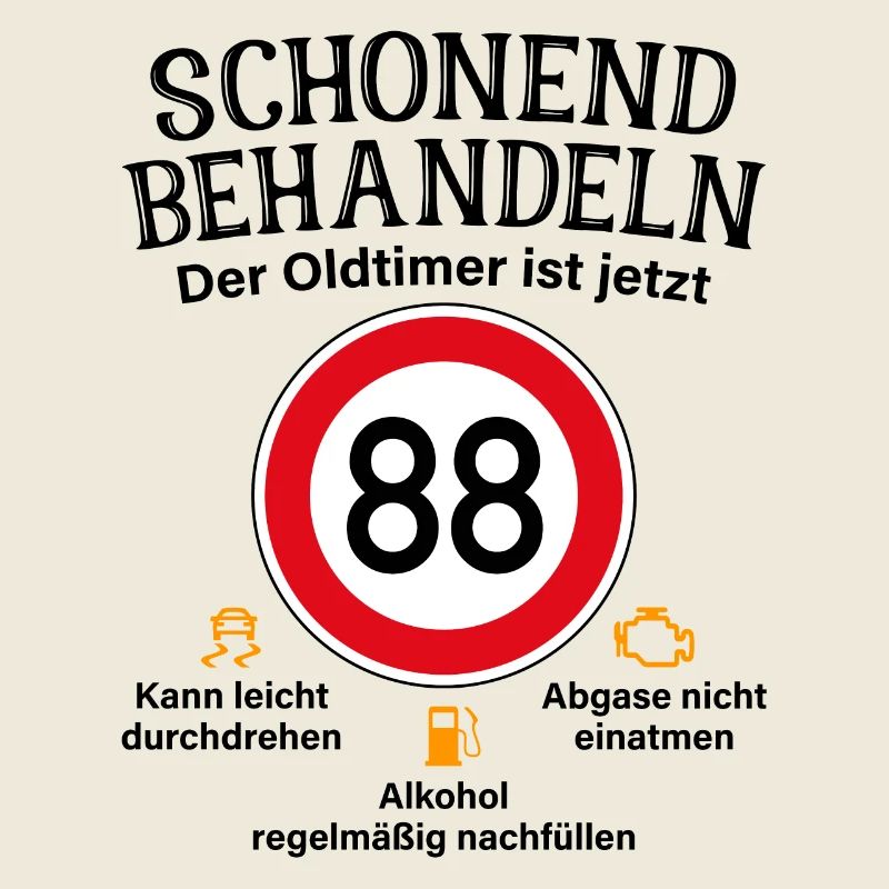 88. Geburtstag Schonend Behandeln Oldtimer Ist 88