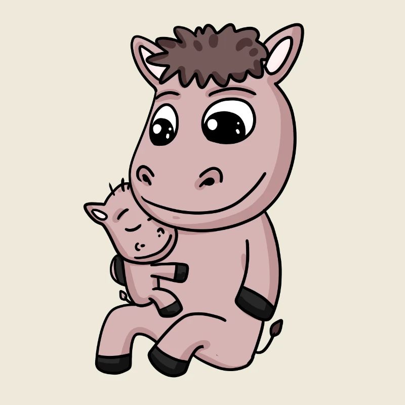 Pferd Familie - Pferd mit Baby