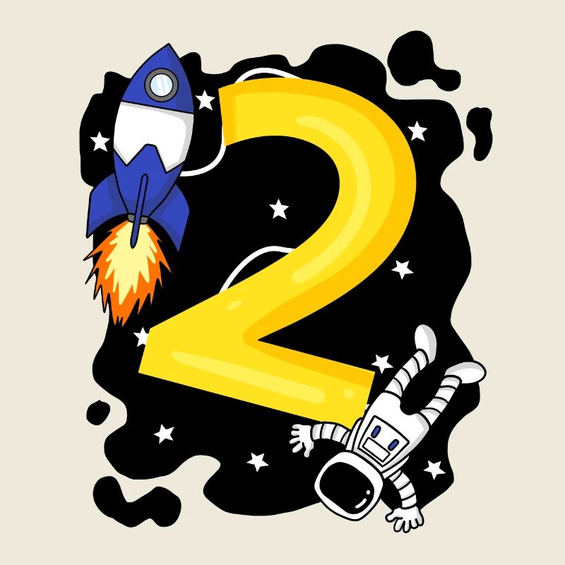 2 Geburtstag Junge Astronaut - zwei Jahre