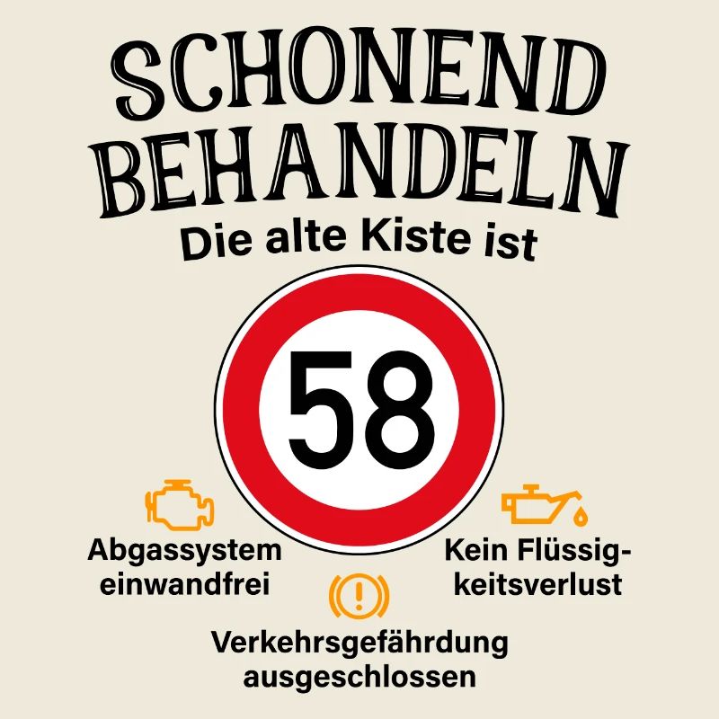 58. Geburtstag Schonend Behandeln 58 Alte Kiste 58