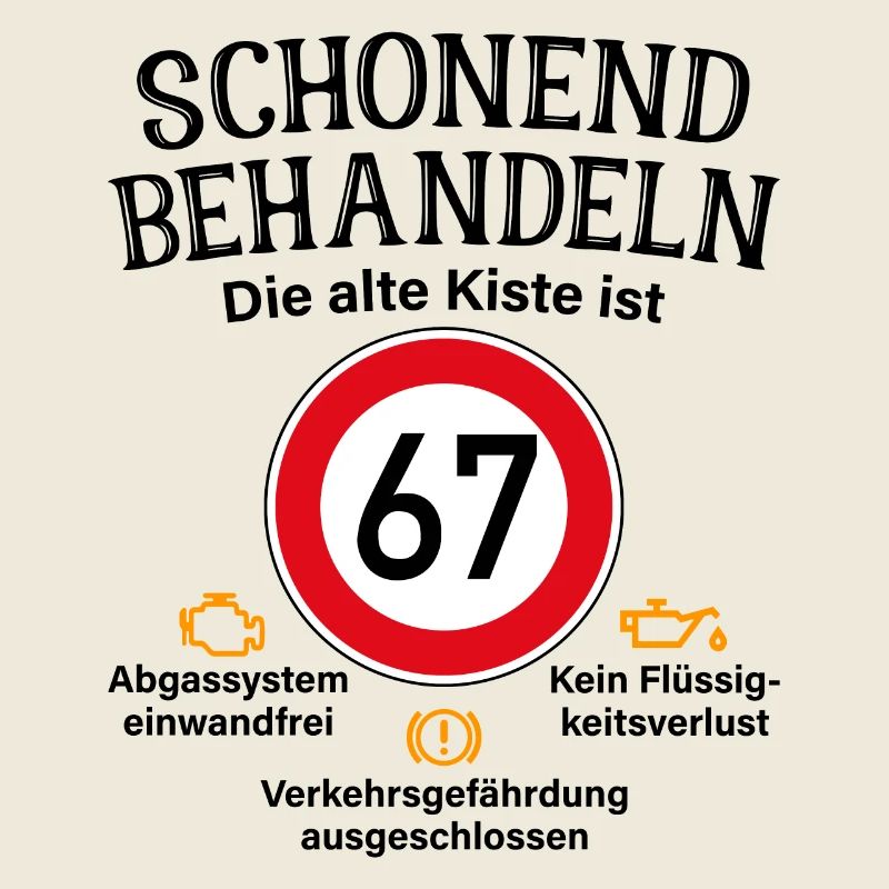 67. Geburtstag Schonend Behandeln 67 Alte Kiste 67