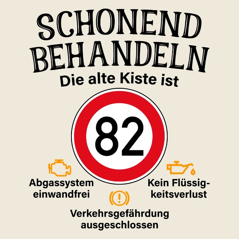 82. Geburtstag Schonend Behandeln 82 Alte Kiste 82