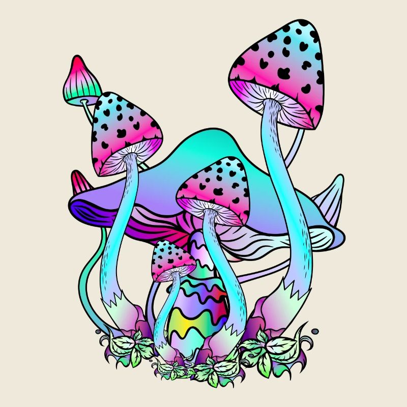 Champignons magiques Art Champignon Psychédélique
