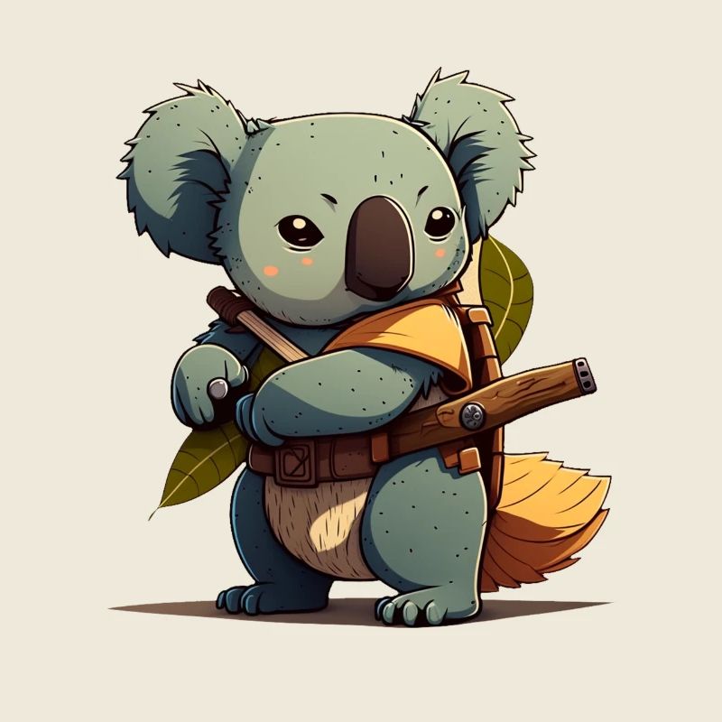 Koala as samurai