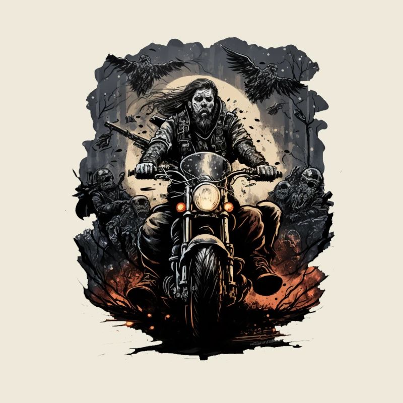 Bikers in the moonlight