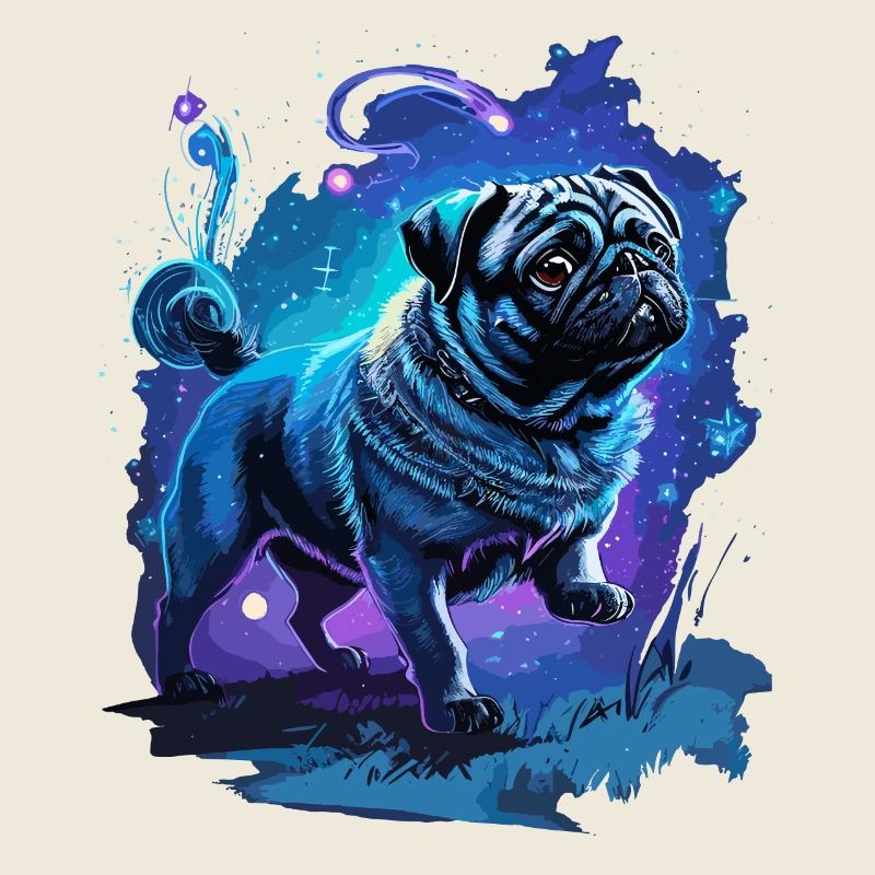 süßer Mops zauberhafte Hunde Kunst