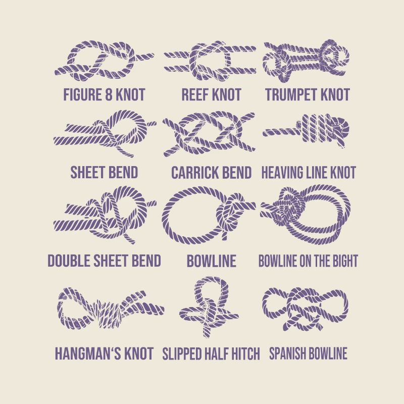 Sailing, sailboat, sailing knots, knotting