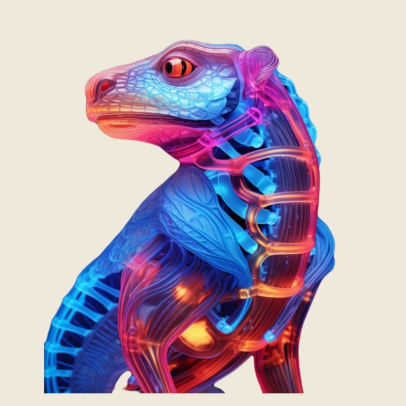 Neon-Illuminierter Drachen