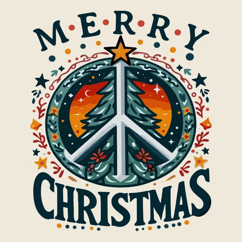 Peace, Christmas Tree, Merry Christmas
