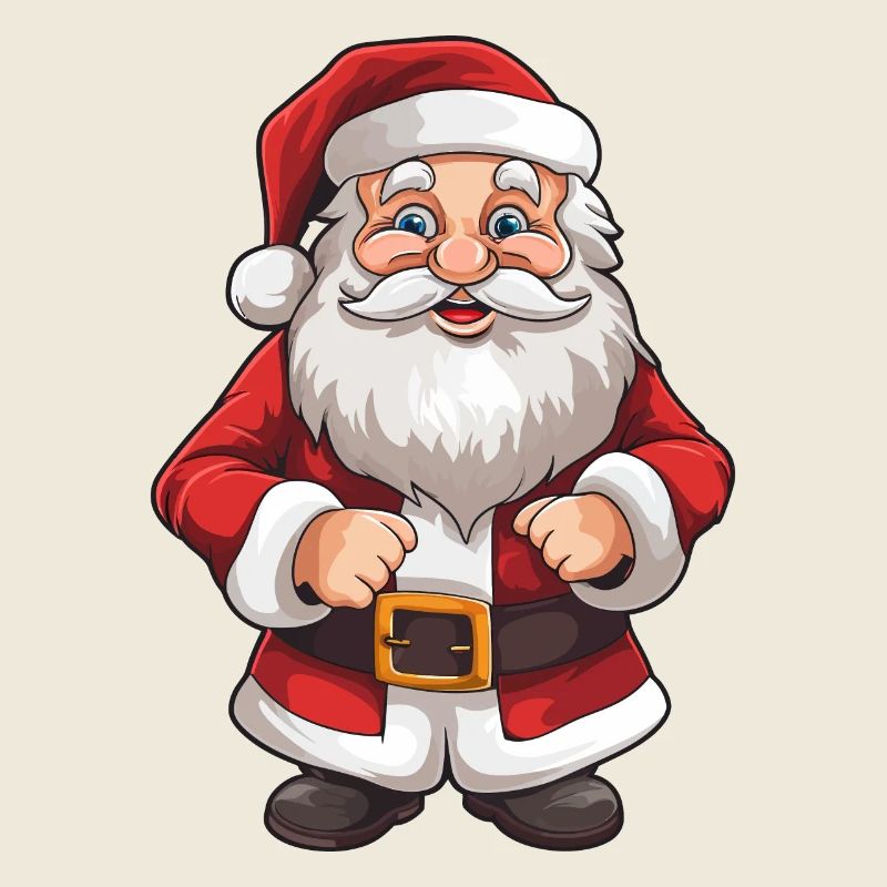 Putziger Weihnachtsmann mit Bart und Mütze
