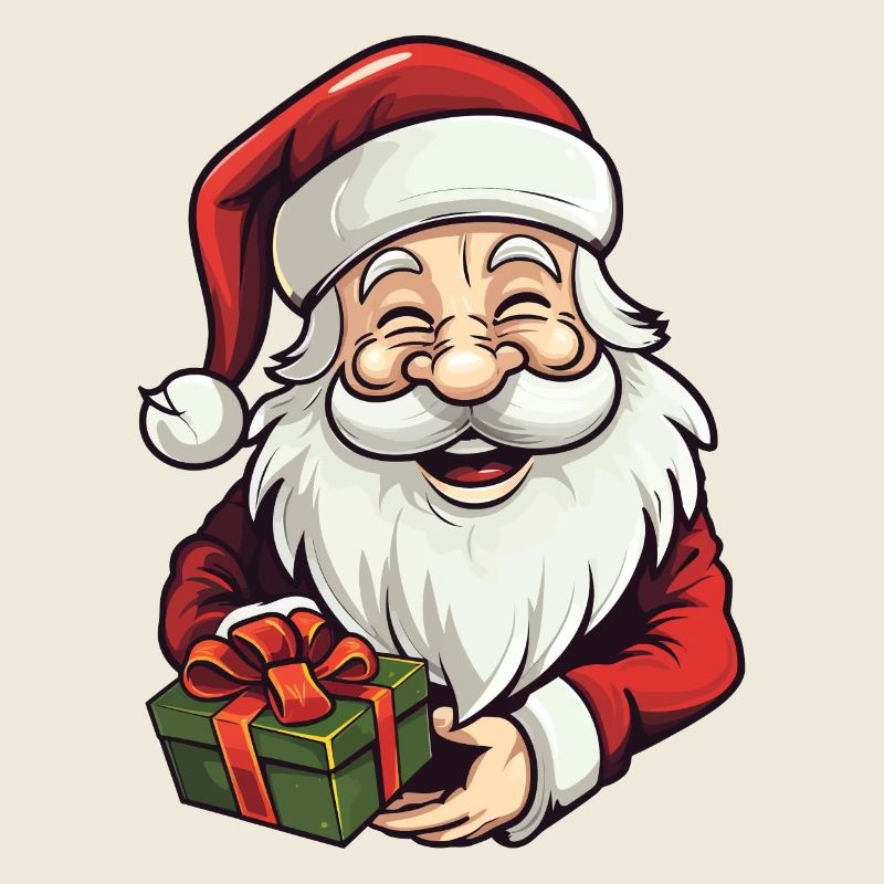 Père Noël classique drôle avec barbe