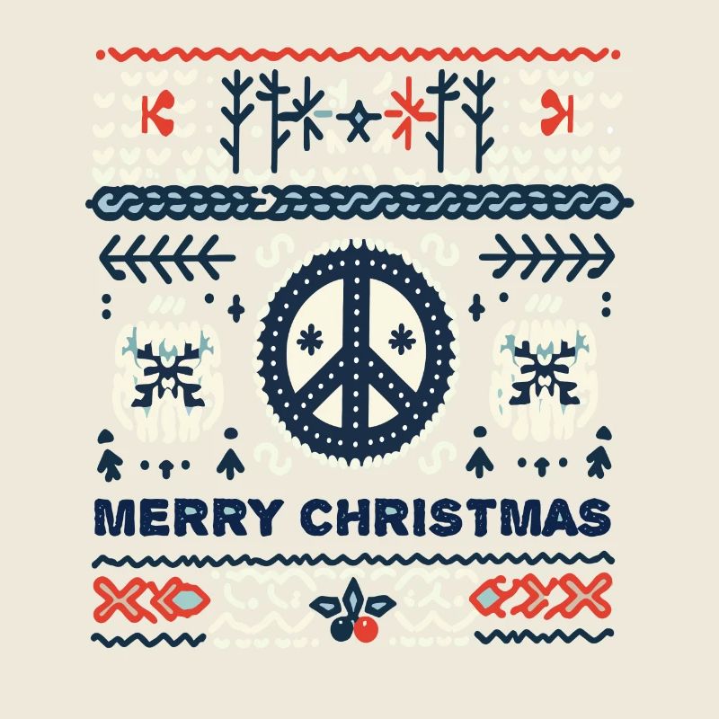 Ugly Christmas Peace Knitting Pattern