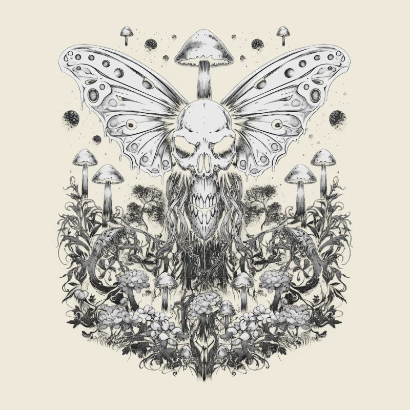 Fairycore Aestethic Skull Fairy Grunge Gothic