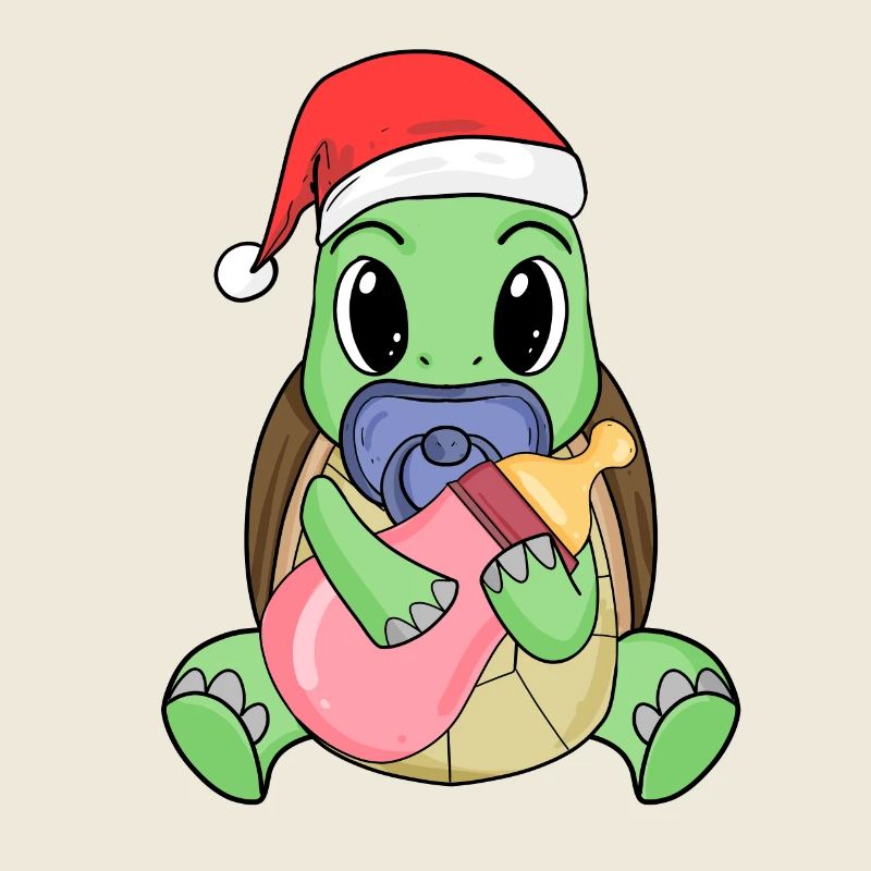Tortue bébé Noël