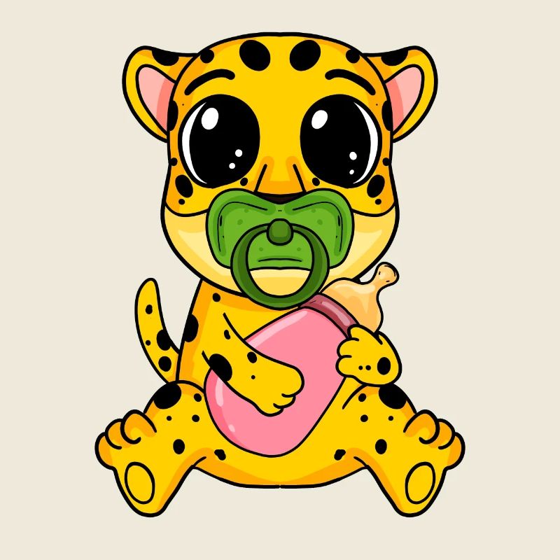 Motif de bébé guépard