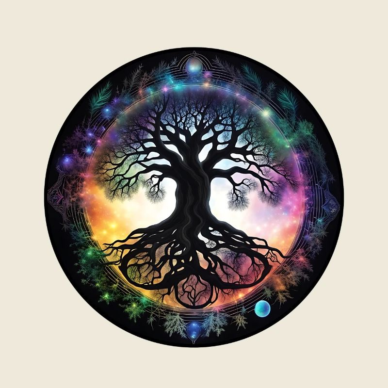 Root tree in rainbow circle