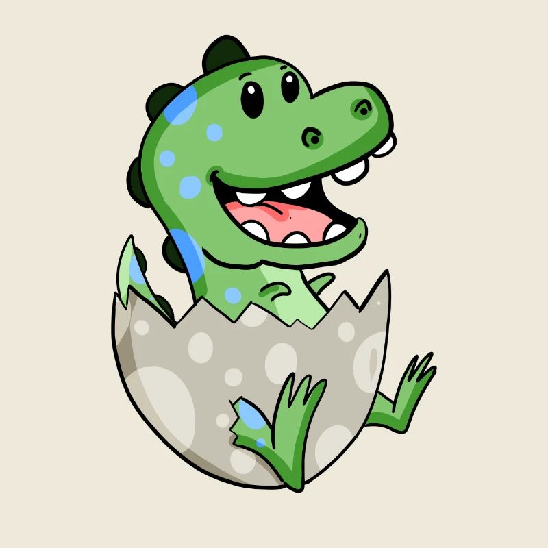 Dinosaur Egg Dino Baby Motif