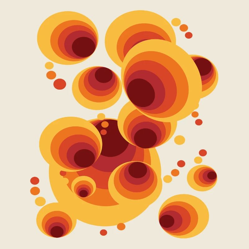 Abstrakte Polka Dots mit Farbverlauf