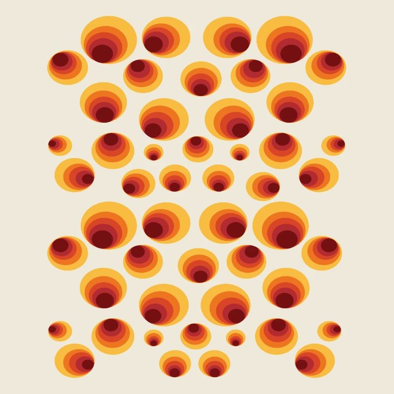 50's 60's Polka Dot Circle Style Pattern