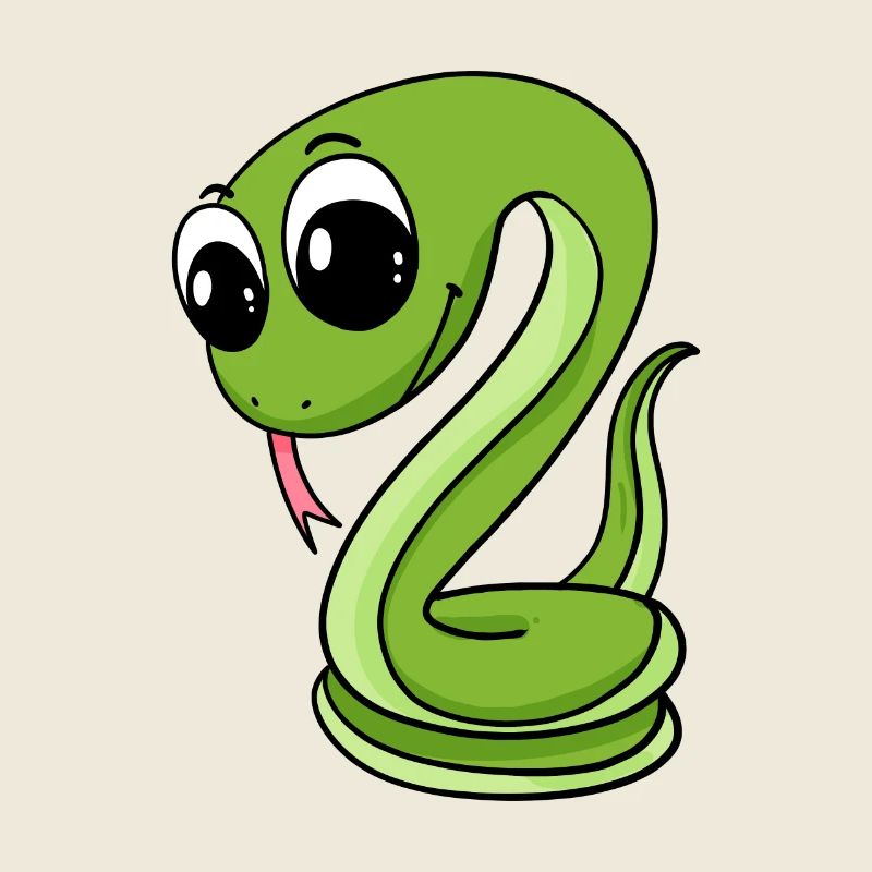 Serpent vert mignon