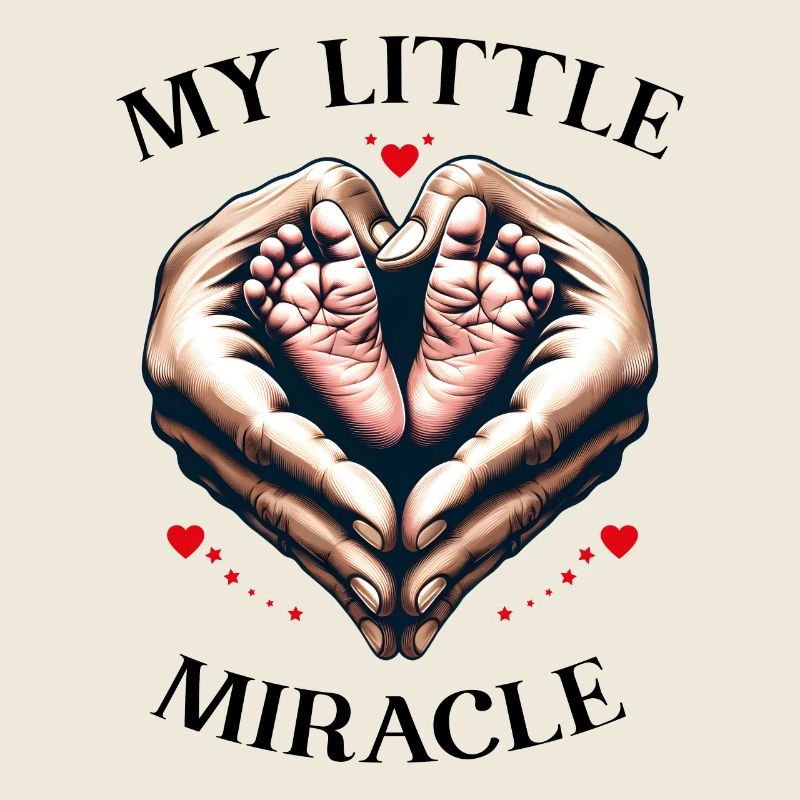 Empreintes de bébé coeur mains petit Miracle
